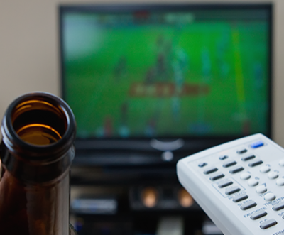 Biertje voor de tv